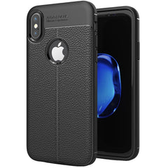 Para iPhone X / XS Litchi Texture TPU Funda ...