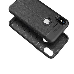 Para iPhone X / XS Litchi Texture TPU Funda ...