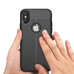 Para iPhone X / XS Litchi Texture TPU Funda ...