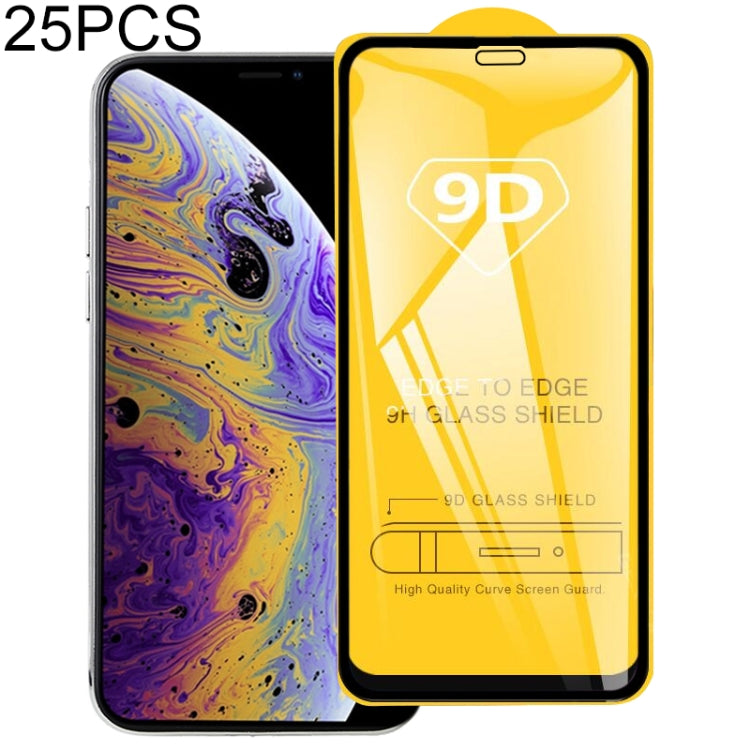 Para iPhone 11 Pro / XS / X 25 piezas 9H 9D ...
