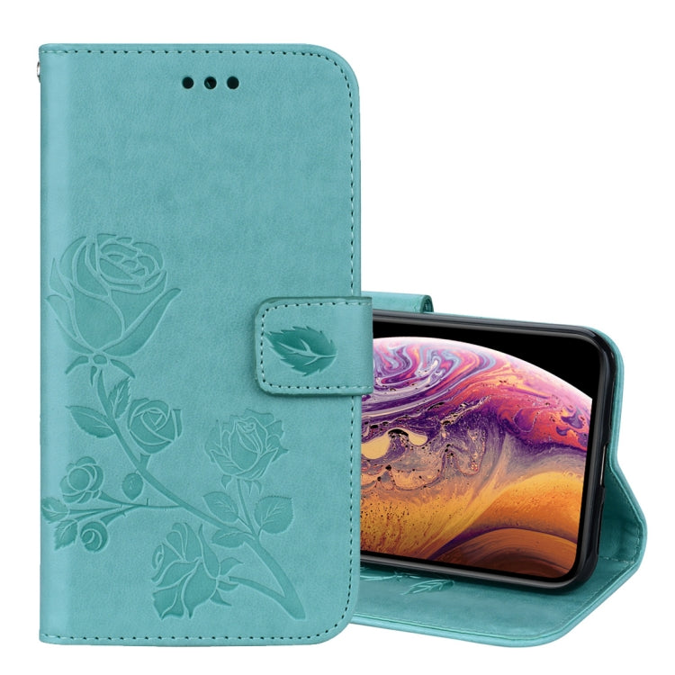 Para iPhone XS Max Rose Funda de cuero PU co...