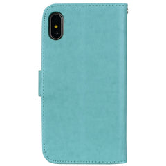 Para iPhone XS Max Rose Funda de cuero PU co...