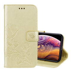 Para iPhone XS Max Rose Funda de cuero PU co...