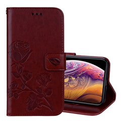 Para iPhone XS Max Rose Funda de cuero PU co...