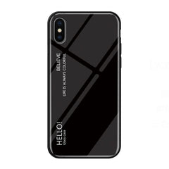 Para iPhone XS Max Estuche de vidrio de colo...
