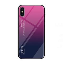 Para iPhone XS Max Estuche de vidrio de colo...