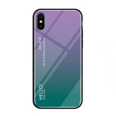 Para iPhone XS Max Estuche de vidrio de colo...