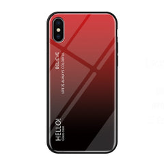 Para iPhone XS Max Estuche de vidrio de colo...
