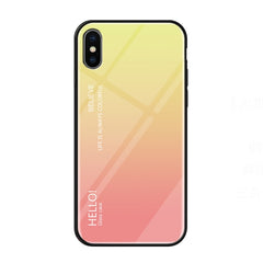 Para iPhone XS Max Estuche de vidrio de colo...