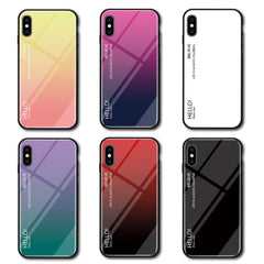 Para iPhone XS Max Estuche de vidrio de colo...