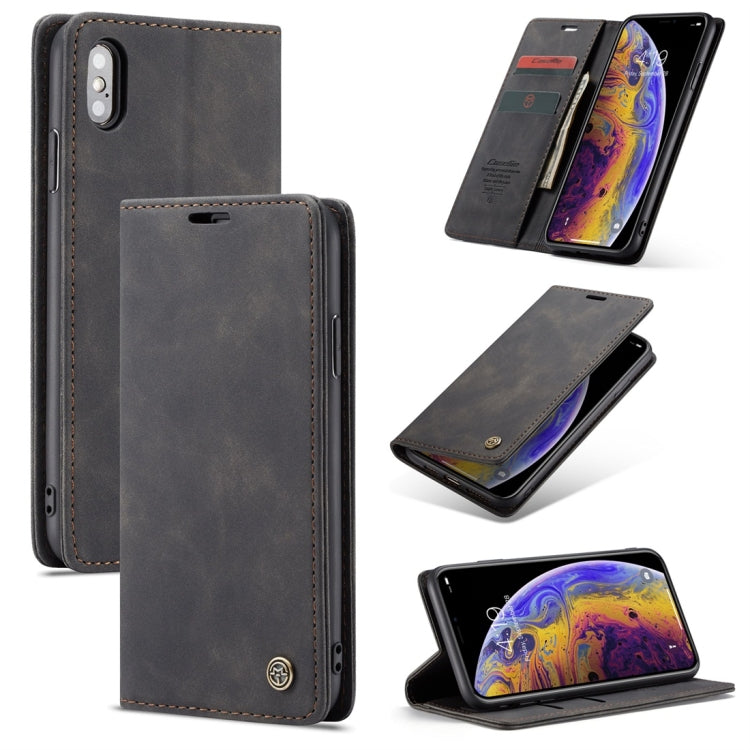 Para iPhone XS Max CaseMe-013 Funda de cuero...