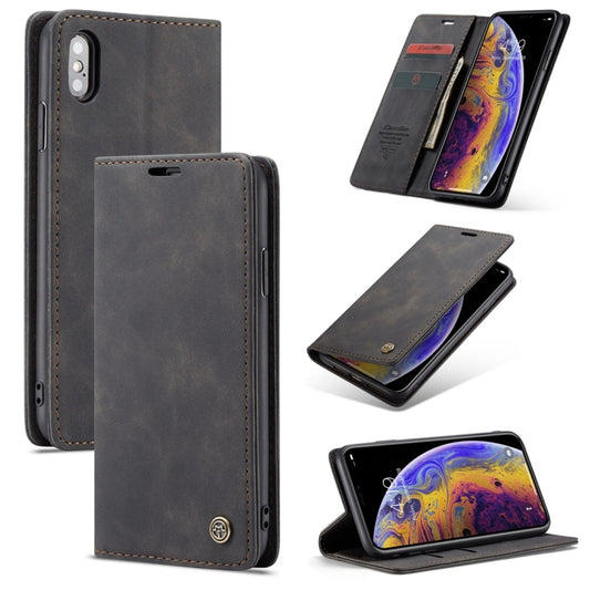 Para iPhone XS Max CaseMe-013 Funda de cuero...