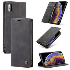 Para iPhone XS Max CaseMe-013 Funda de cuero...