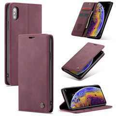 Para iPhone XS Max CaseMe-013 Funda de cuero...
