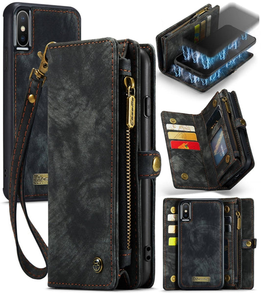 Para iPhone XS Max CaseMe Funda de cuero con...
