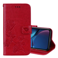 Para iPhone XR Funda de cuero PU con tapa ho...