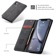 Para iPhone XR CaseMe-013 Funda de cuero con...