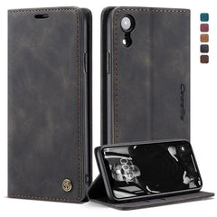 Para iPhone XR CaseMe-013 Funda de cuero con...