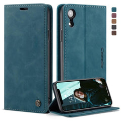 Para iPhone XR CaseMe-013 Funda de cuero con...