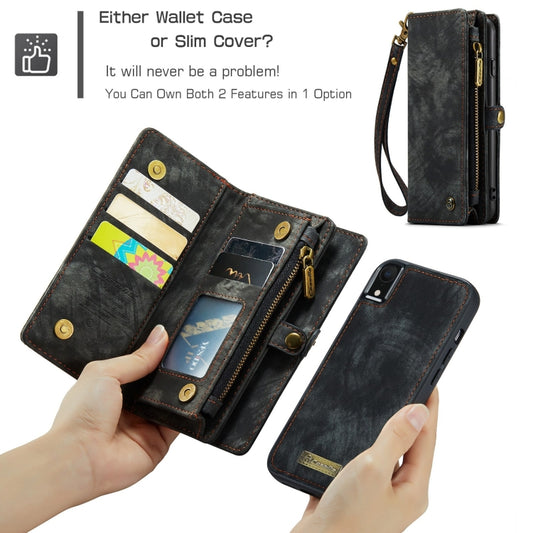 Para iPhone XR CaseMe Funda de cuero con tap...