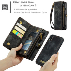Para iPhone XR CaseMe Funda de cuero con tap...