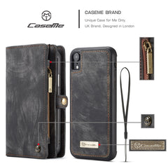 Para iPhone XR CaseMe Funda de cuero con tap...