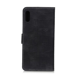 Para iPhone XR Funda de cuero con tapa horiz...