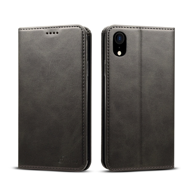 Para iPhone XR Suteni Funda de cuero con tap...