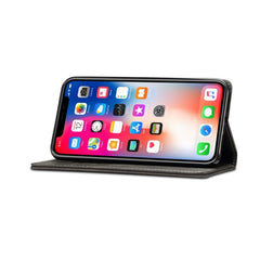 Para iPhone XR Suteni Funda de cuero con tap...