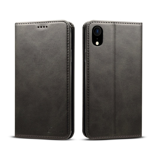 Para iPhone XR Suteni Funda de cuero con tap...