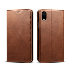 Para iPhone XR Suteni Funda de cuero con tap...