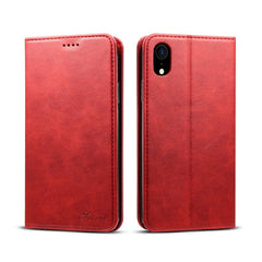 Para iPhone XR Suteni Funda de cuero con tap...