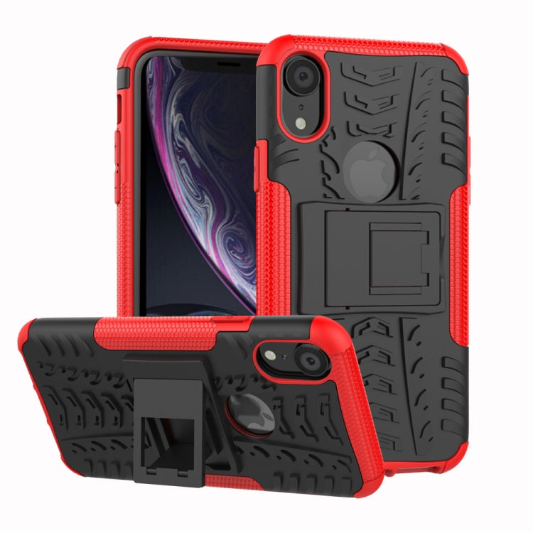 Para iPhone XR Tire Texture TPU + PC Funda a...