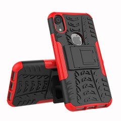 Para iPhone XR Tire Texture TPU + PC Funda a...