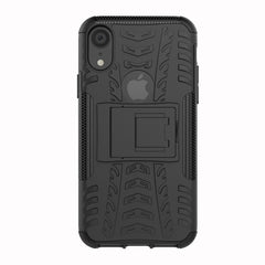 Para iPhone XR Tire Texture TPU + PC Funda a...