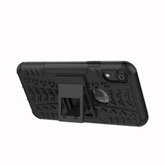 Para iPhone XR Tire Texture TPU + PC Funda a...