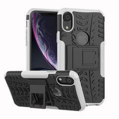 Para iPhone XR Tire Texture TPU + PC Funda a...