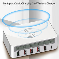 WLX-818F 6 en 1 10W QC3.0 Carga inalámbrica ...