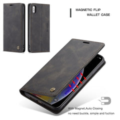 Para iPhone X / XS CaseMe-013 Funda de cuero...