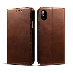 Para iPhone X / XS Funda de cuero con tapa h...