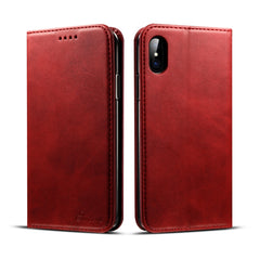 Para iPhone X / XS Funda de cuero con tapa h...