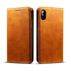 Para iPhone X / XS Funda de cuero con tapa h...