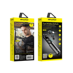 awei T55 TWS Bluetooth V5.0 Ture Auriculares inalámbricos deportivos