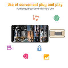 Richwell 3 en 1 64G Tipo-C + 8 pines + Disco flash USB 3.0