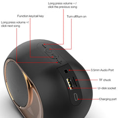 Altavoz Bluetooth inalámbrico bajo impermeable al aire libre X6 TWS