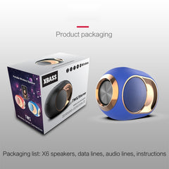 Altavoz Bluetooth inalámbrico bajo impermeable al aire libre X6 TWS