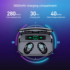 Auriculares Bluetooth estéreo inalámbricos binaurales M7 TWS V5.0