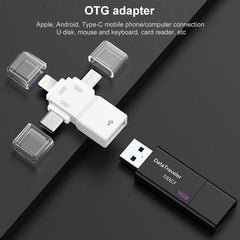 Adaptador USB 2.0 a 8 pines + USB-C / Type-C + Micro USB OTG