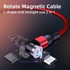 Cable de carga magnético giratorio trenzado ...