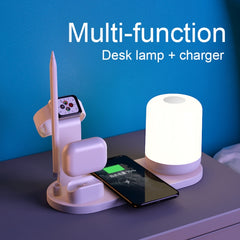 Lámpara de escritorio multifunción WS6 10W + cargador de carga inalámbrico